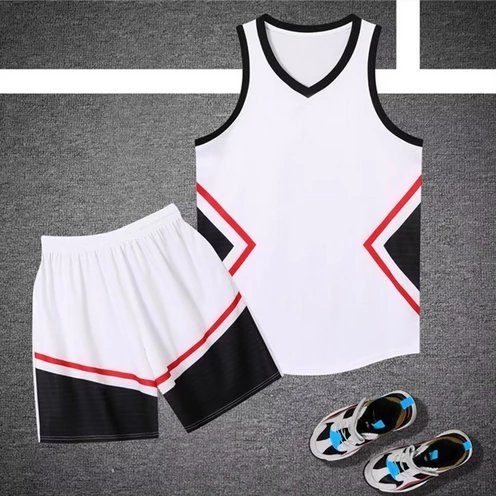 White with red trim
