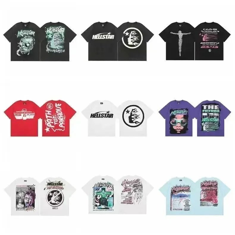 Hellstar Graphic Print Oversized Tee Multicolor
