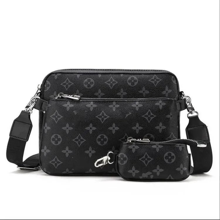 Louis Vuitton LV Trio Messenger Canvas Crossbody Bag Black