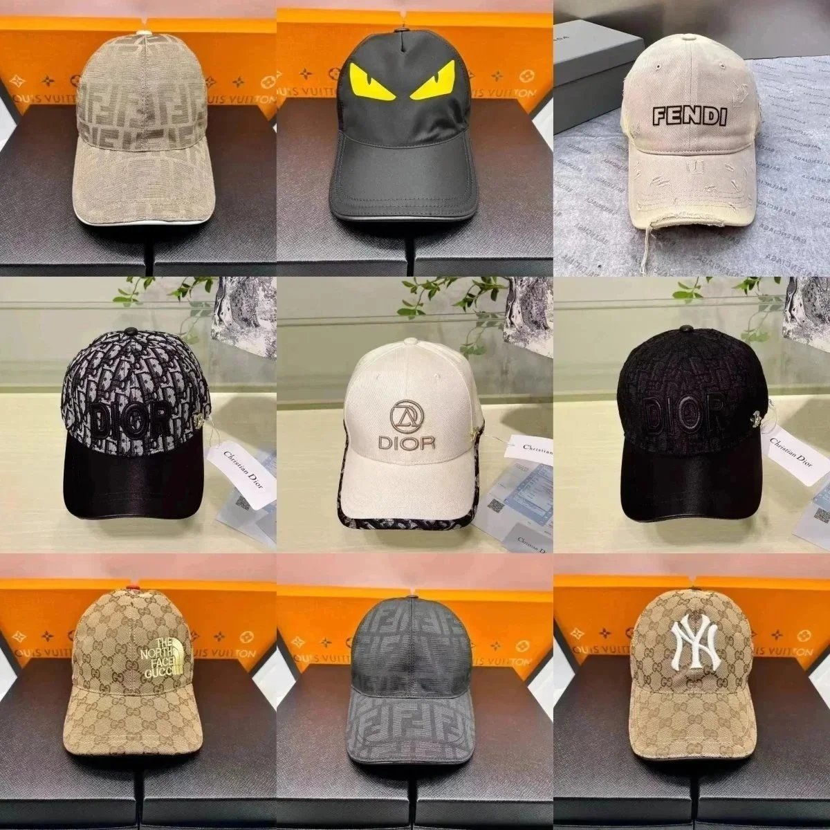 Fendi Monster Eyes Baseball Cap Black
