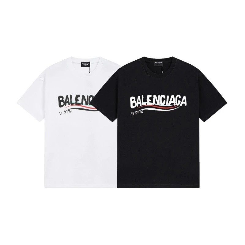 Balenciaga Political Campaign Oversized T-Shirt Black and White