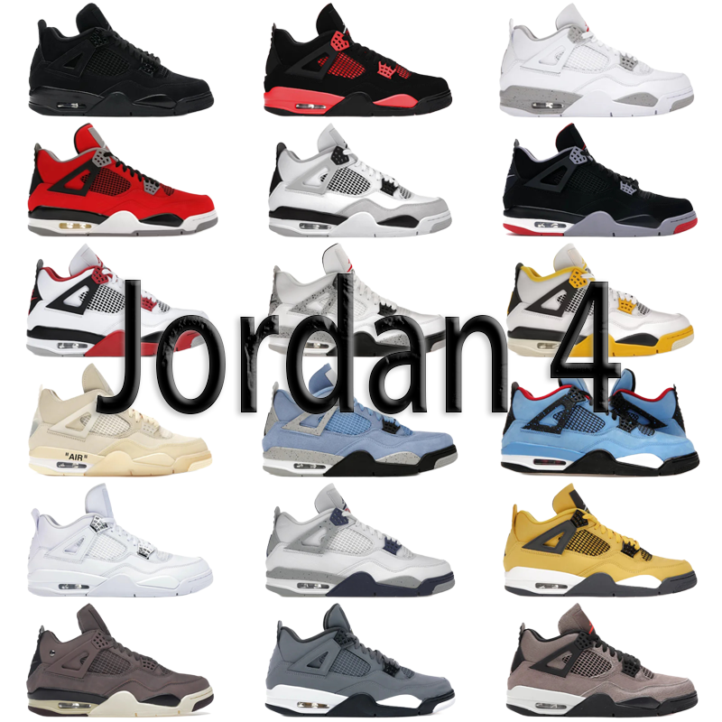 Jordan 4 Retro Iconic Basketball Sneakers Multicolor
