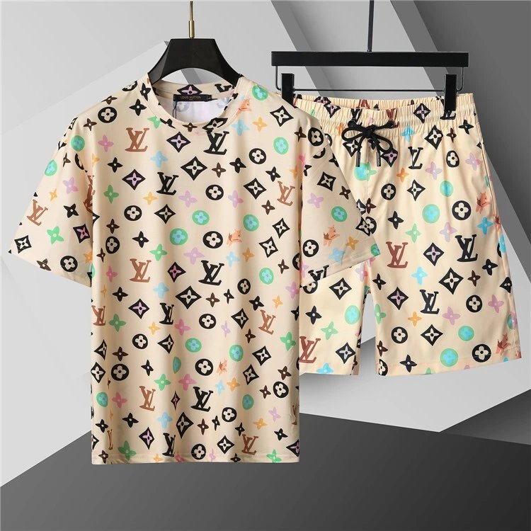 Louis Vuitton LV Monogram Multicolor Casual Matching Set Beige