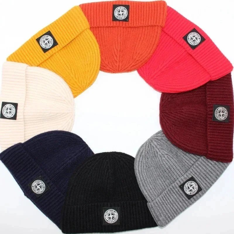 Stone Island SI Ribbed Beanie Knit Hat Multicolor