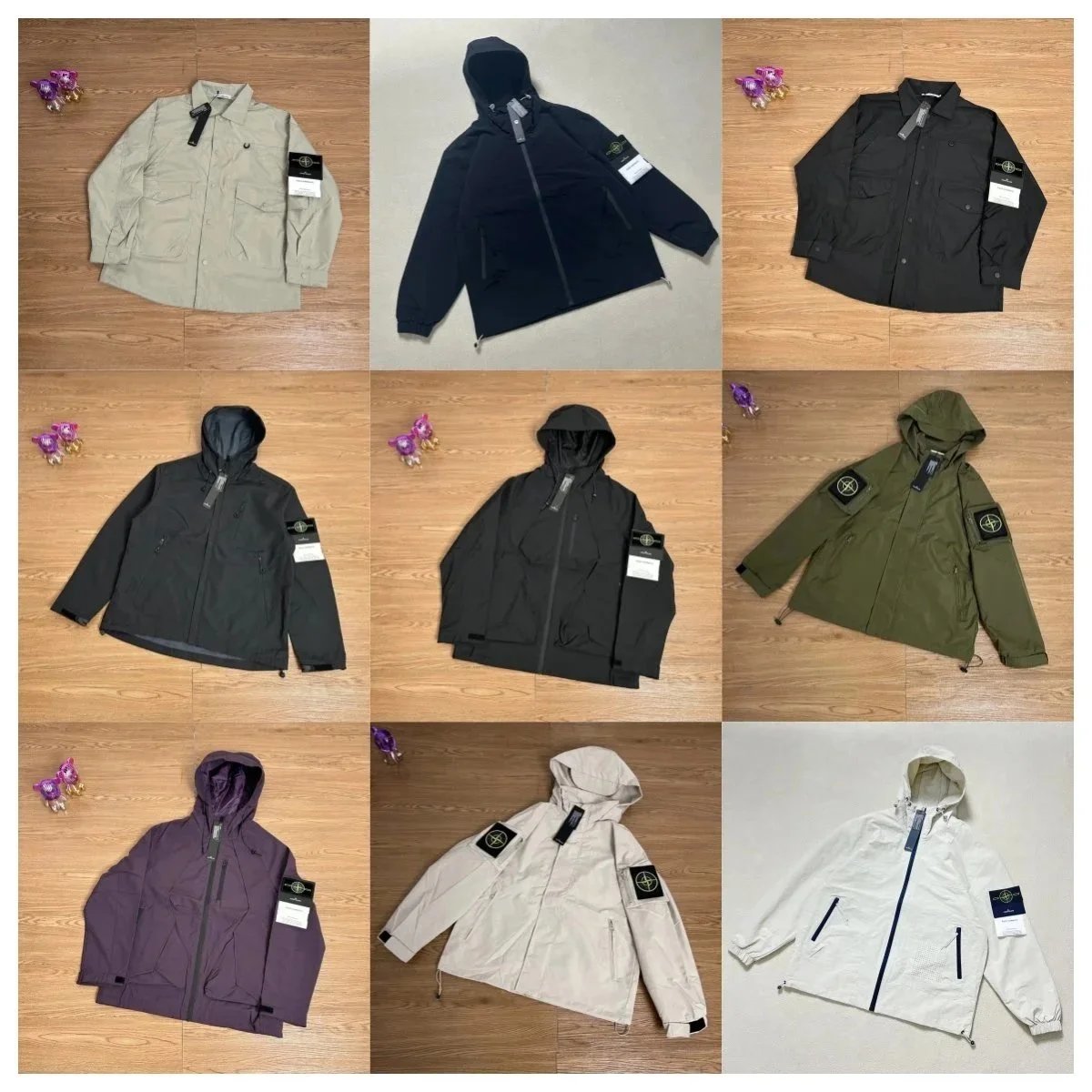 Stone Island Compass Patch Lightweight Windbreaker Jacket Multicolor