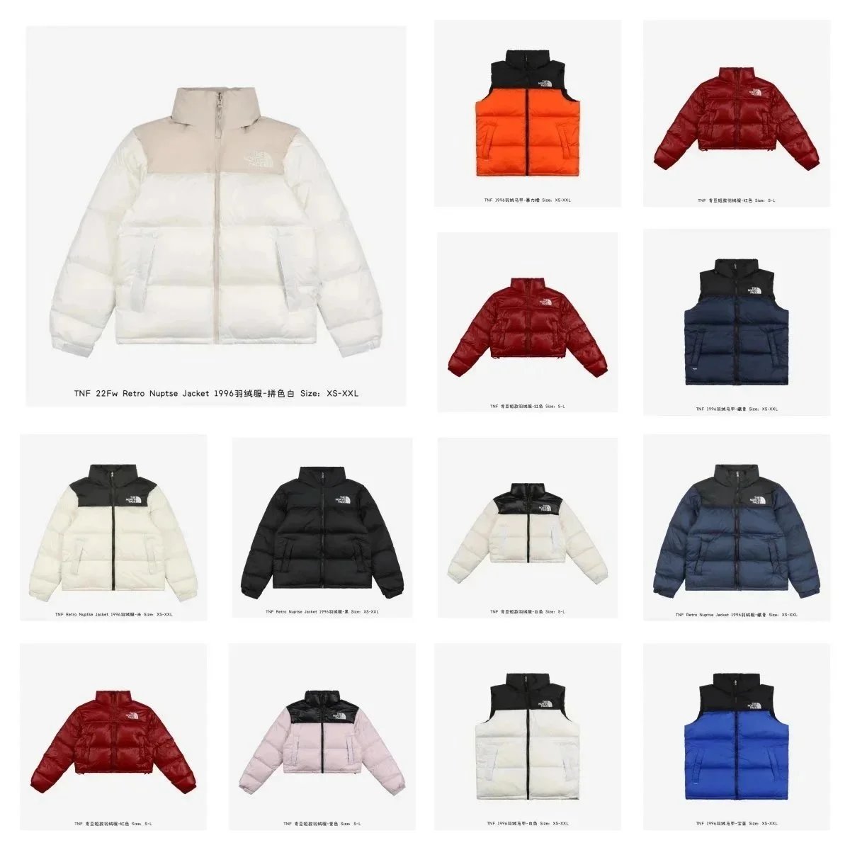 The North Face TNF 1996 Retro Nuptse Puffer Jacket Multicolor
