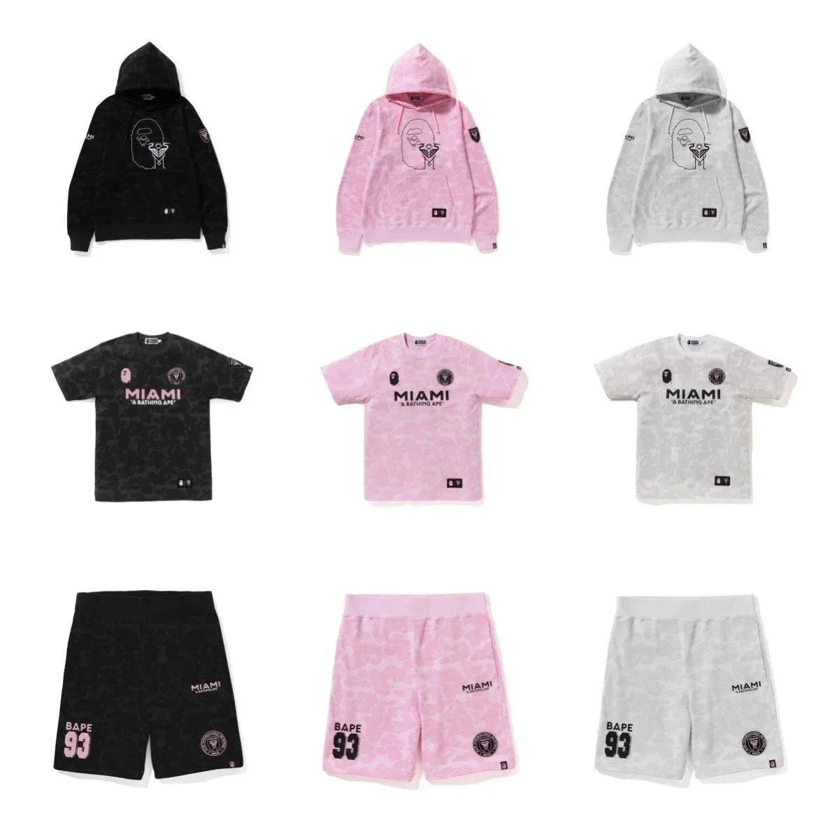 A Bathing Ape BAPE Inter Miami CF Collaboration Streetwear Collection Multicolor