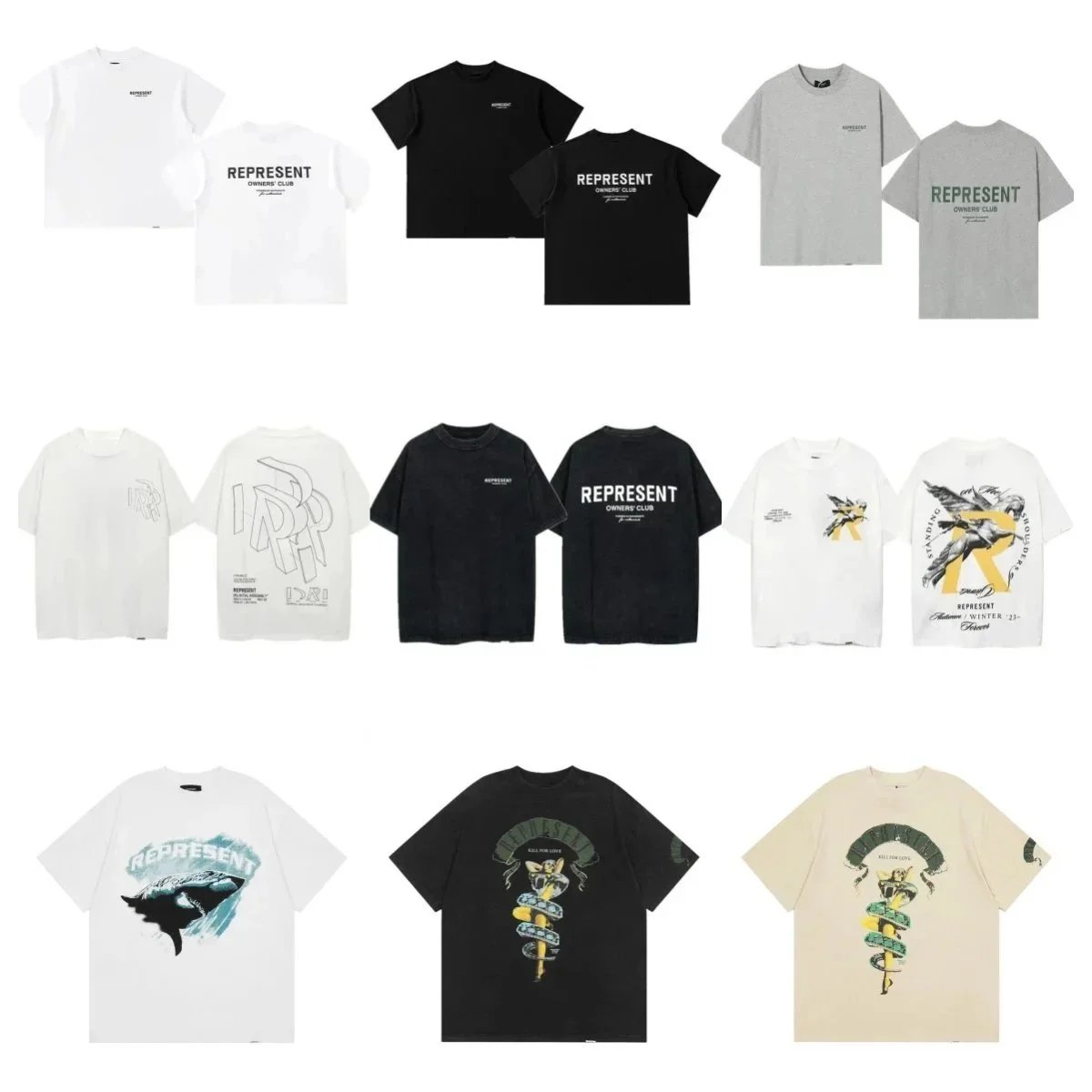 Represent Owners Club Graphic Streetwear T-Shirt Multicolor