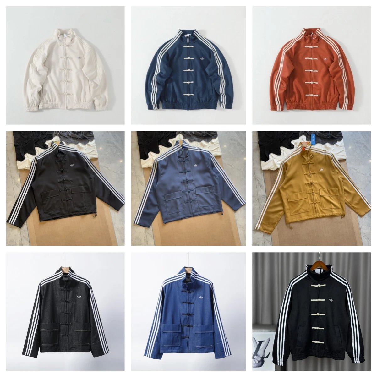 Adidas Chinese Style Tang Suit Track Jacket Retro Sporty Jacket Multicolor
