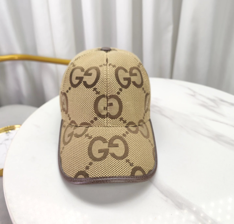 Gucci Jumbo GG Canvas Baseball Cap Beige