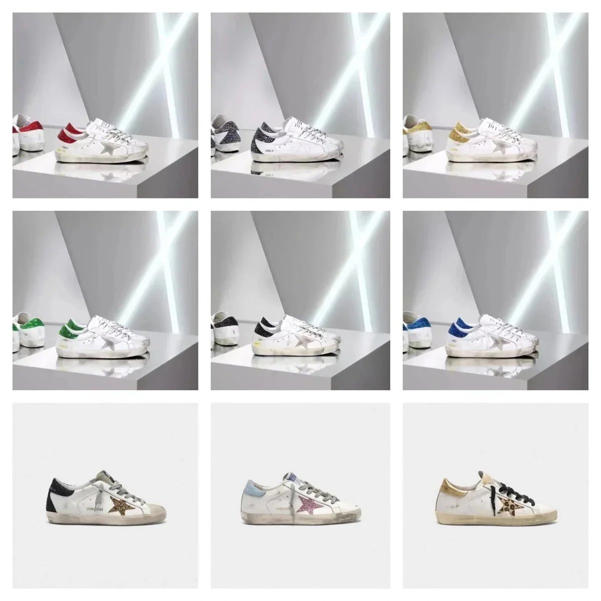Golden Goose GGDB Super-Star Distressed Sneakers Multicolor