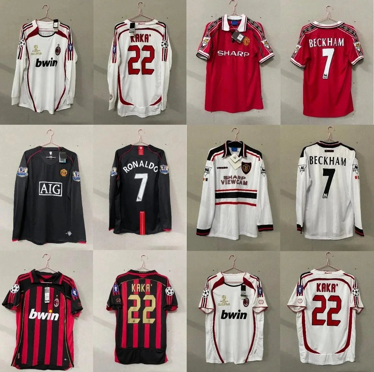 Design Vintage Football Jerseys Retro Soccer Training Kit Multicolor