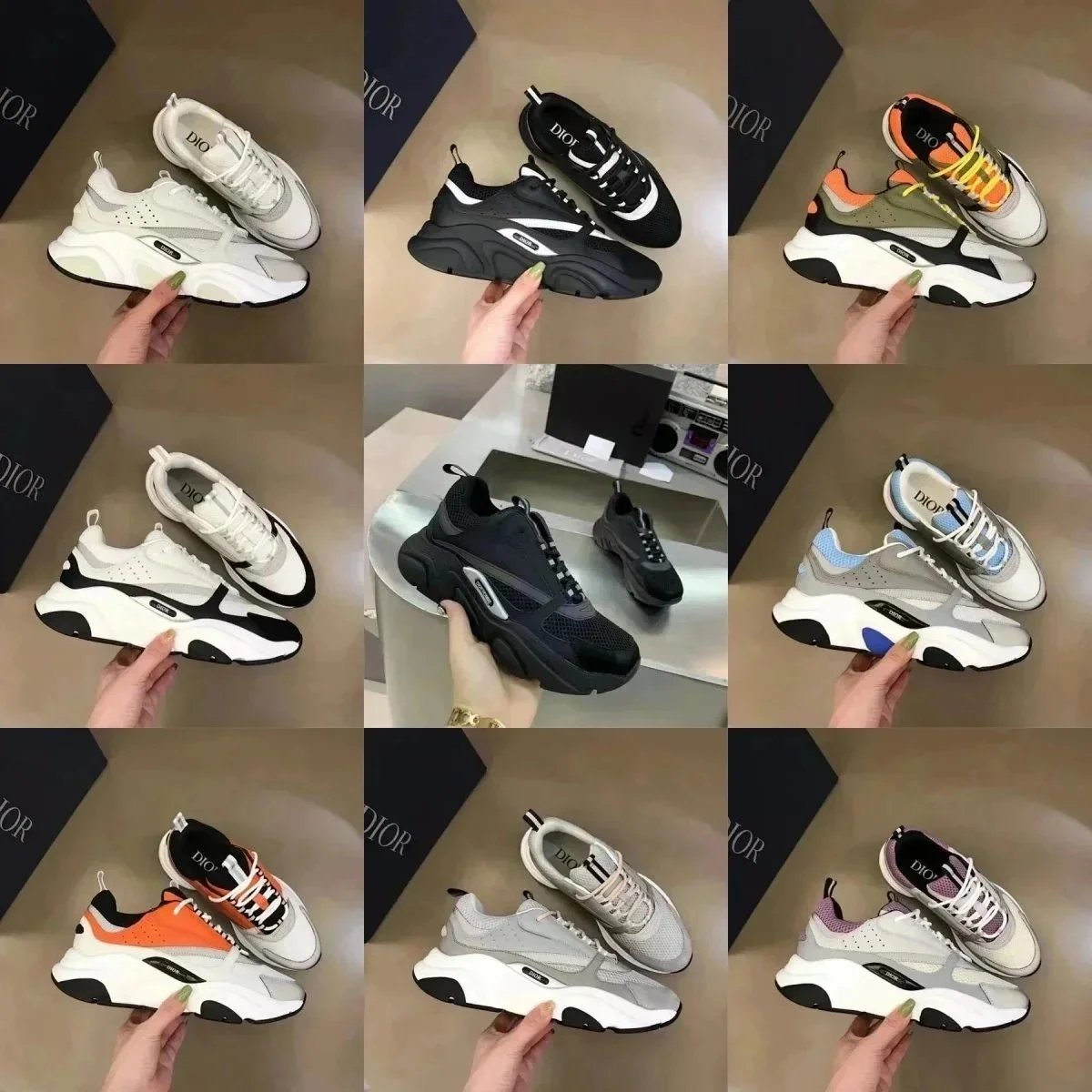 Dior B22 Chunky Sneakers Multicolor