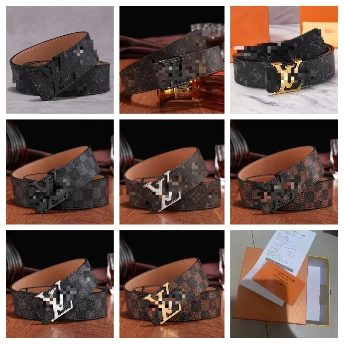 Louis Vuitton LV Initiales Classic Designer Belt Multicolor