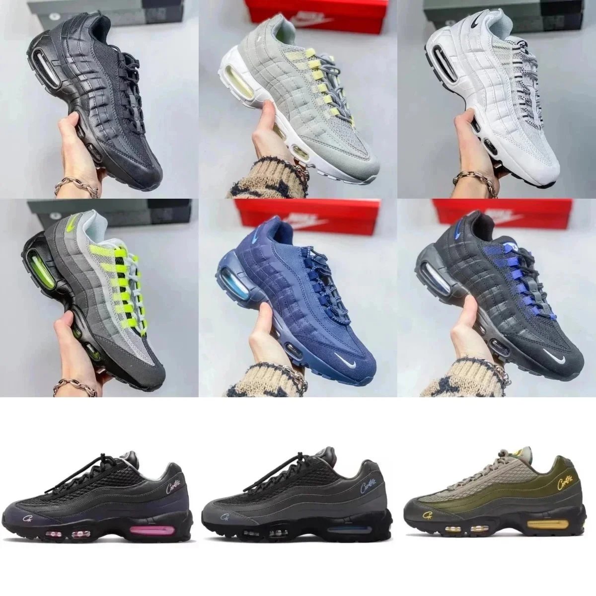 Nike Air Max 95 Chunky Running Sneakers Multicolor