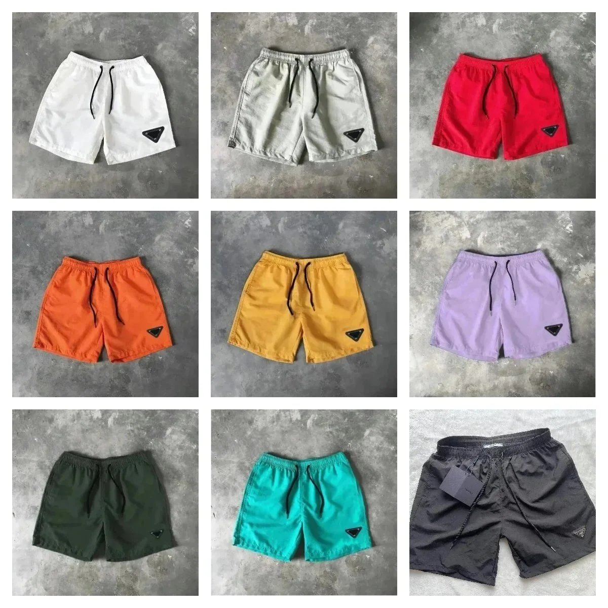 Prada Nylon Swim Shorts Casual Summer Shorts Multicolor
