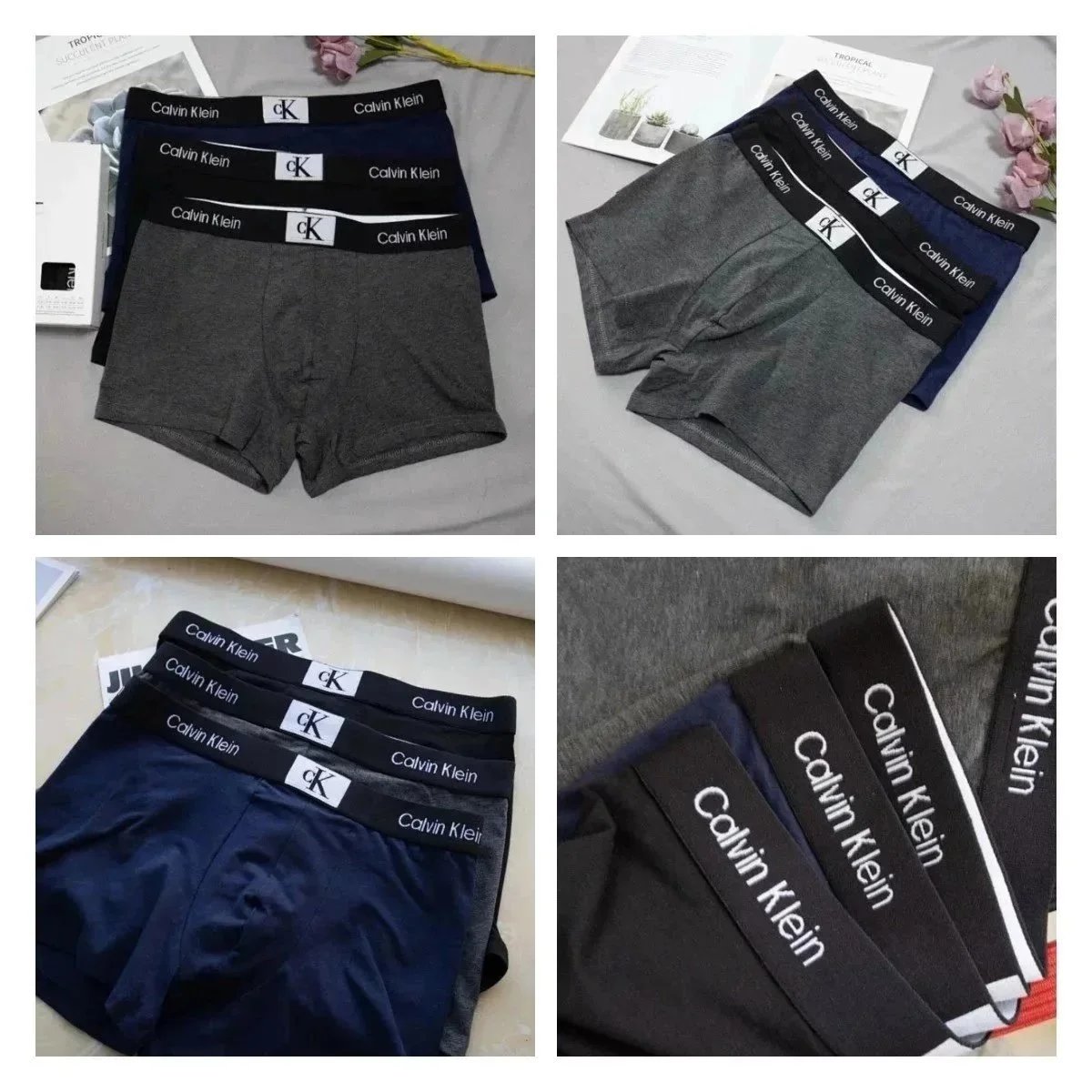 Calvin Klein CK Cotton Stretch Comfortable Boxer Briefs Multicolor