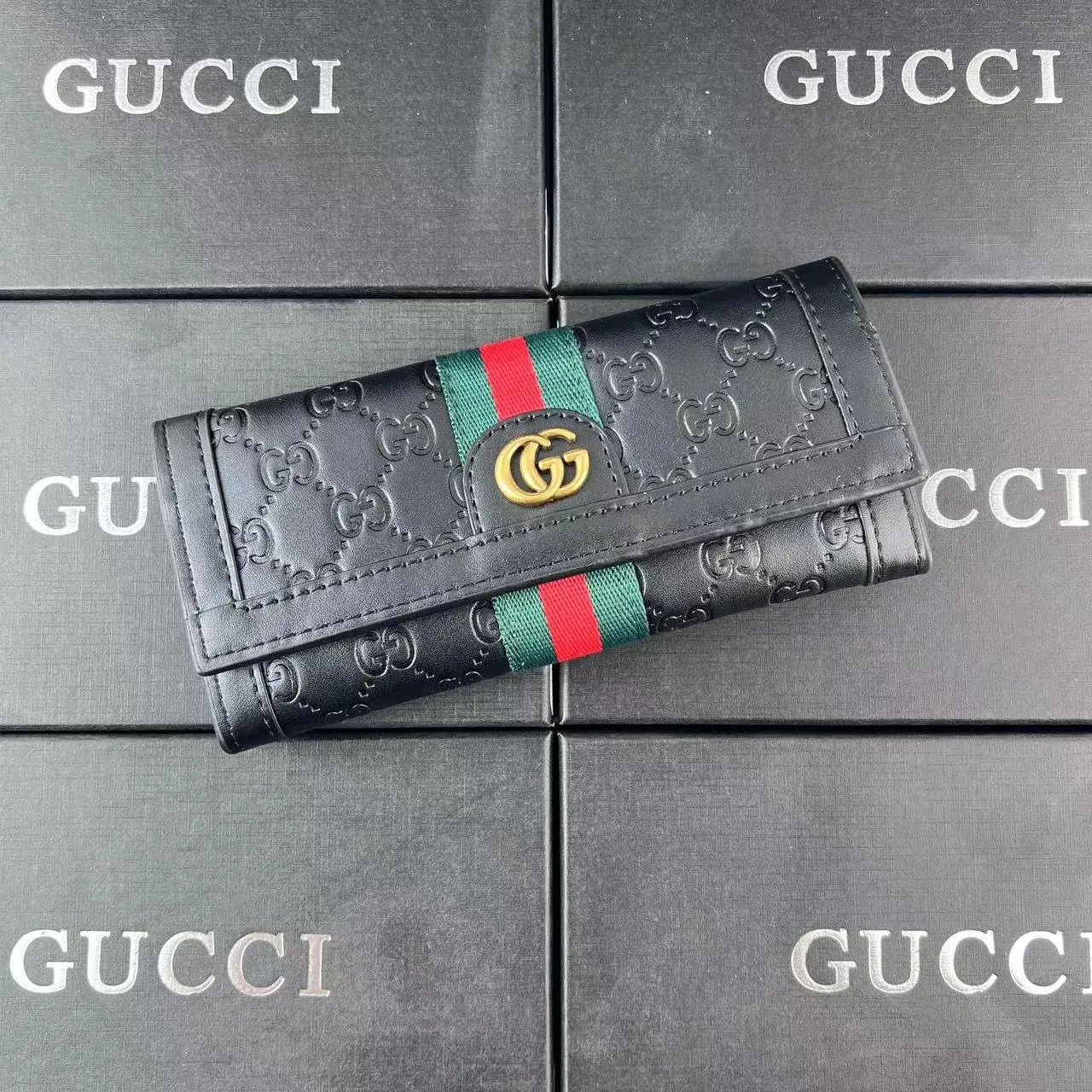 Gucci Ophidia Continental Leather Wallet Black