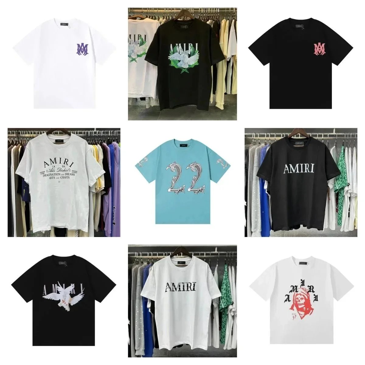 Amiri Graphic Print Oversized Tee Multicolor