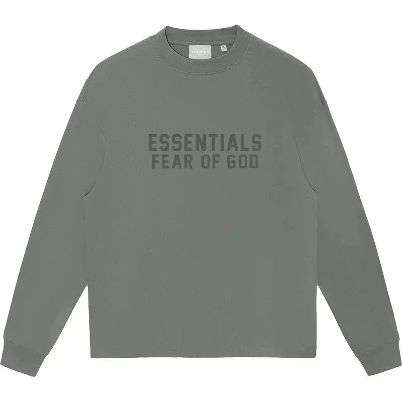Fear of God FOG Essentials Oversized Long Sleeve T-Shirt Gray