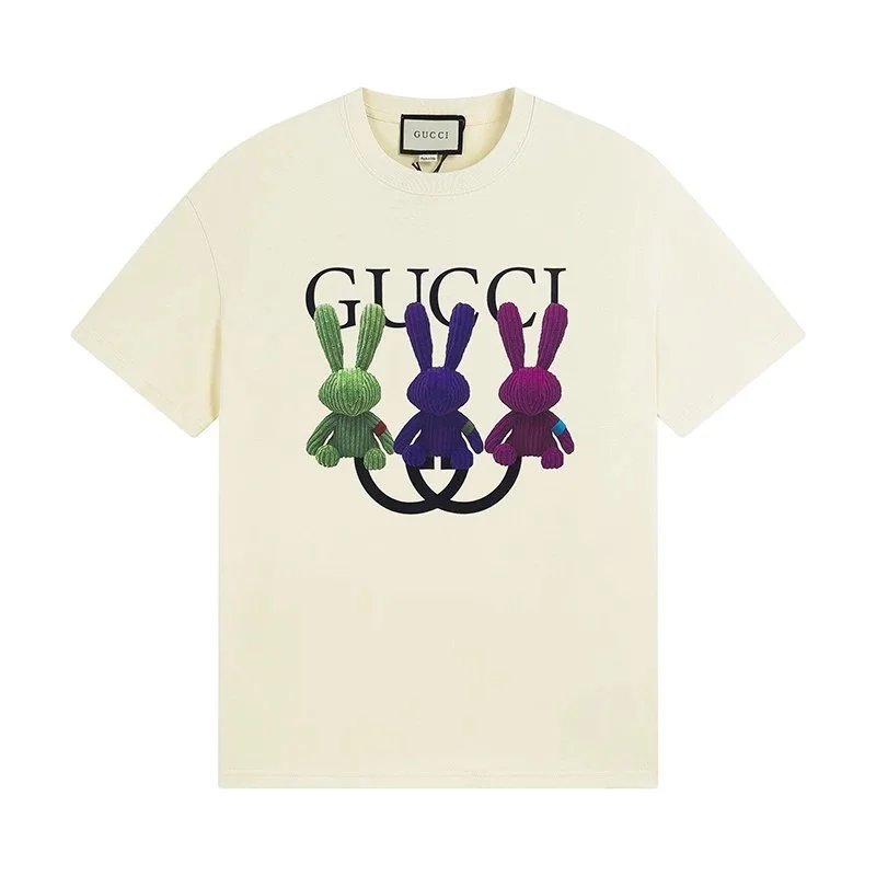 Gucci Bunny Print Graphic T-Shirt White