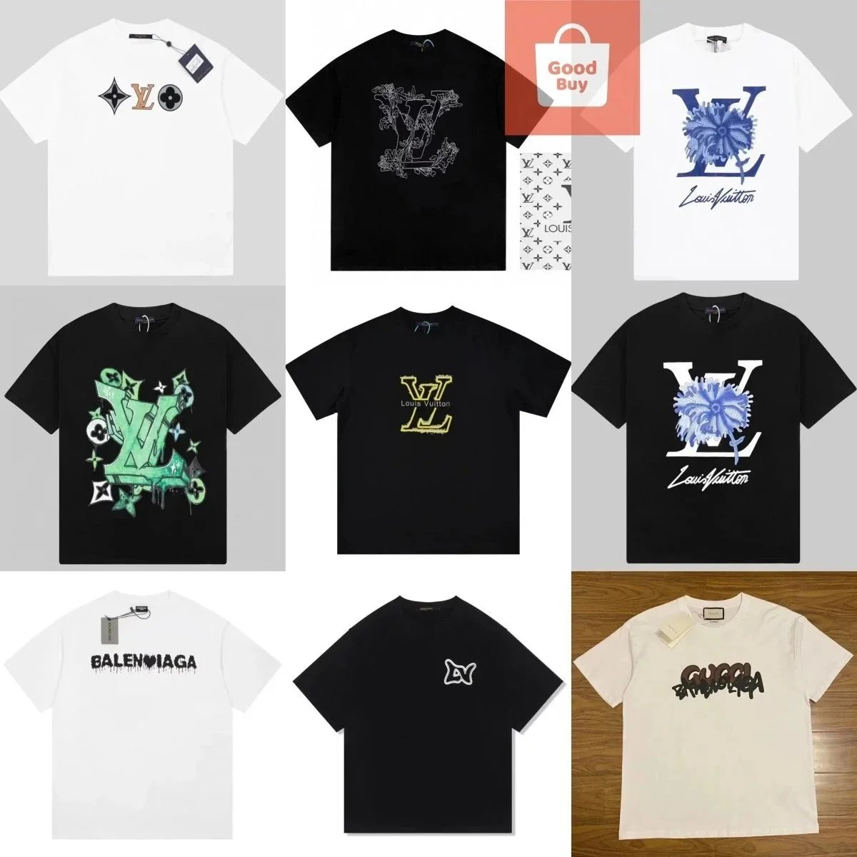 Louis Vuitton LV Graphic Print Oversized Tee White and Black