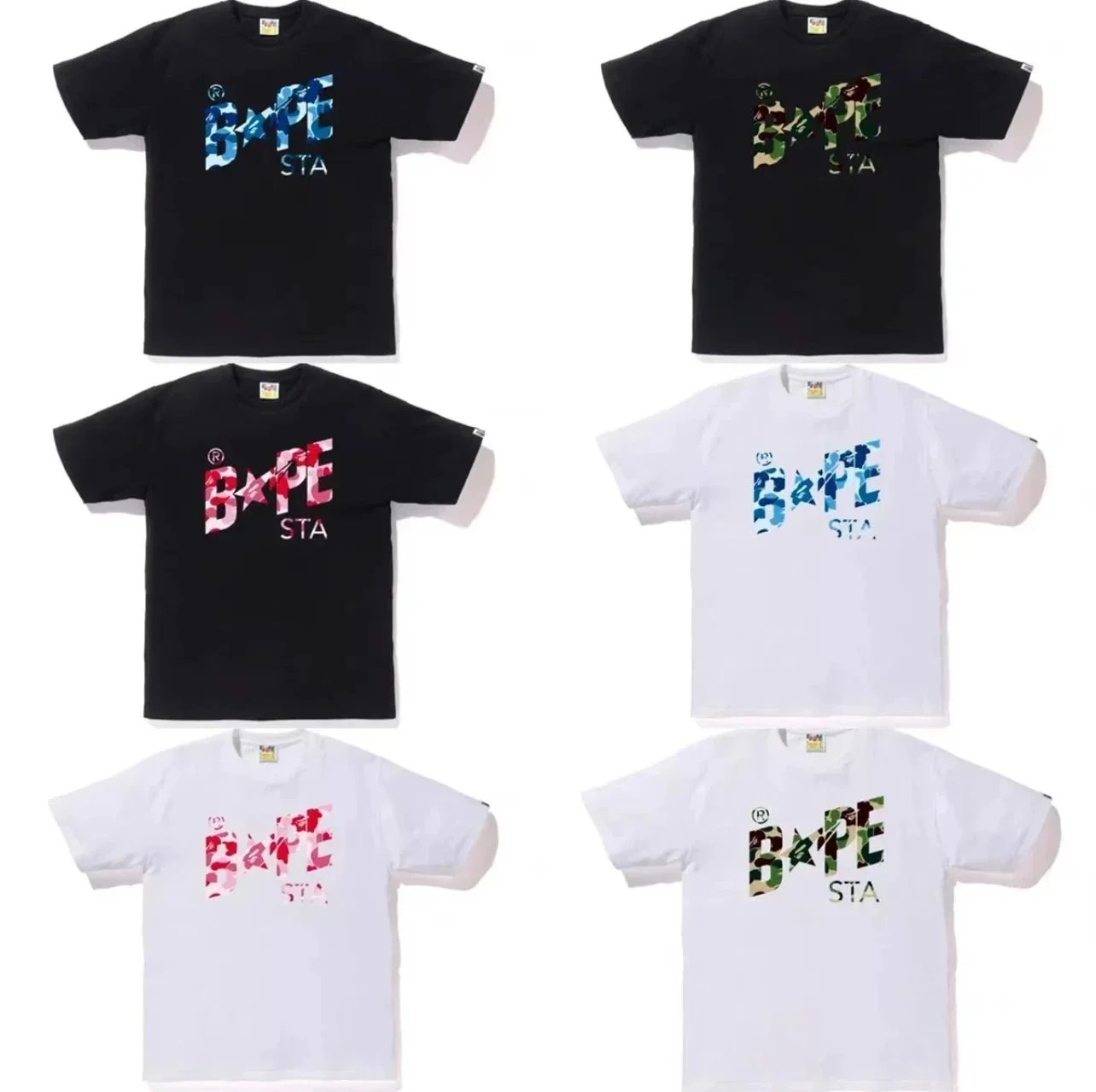 A Bathing Ape BAPE BAPE STA Camo Graphic Tee Shirt Multicolor