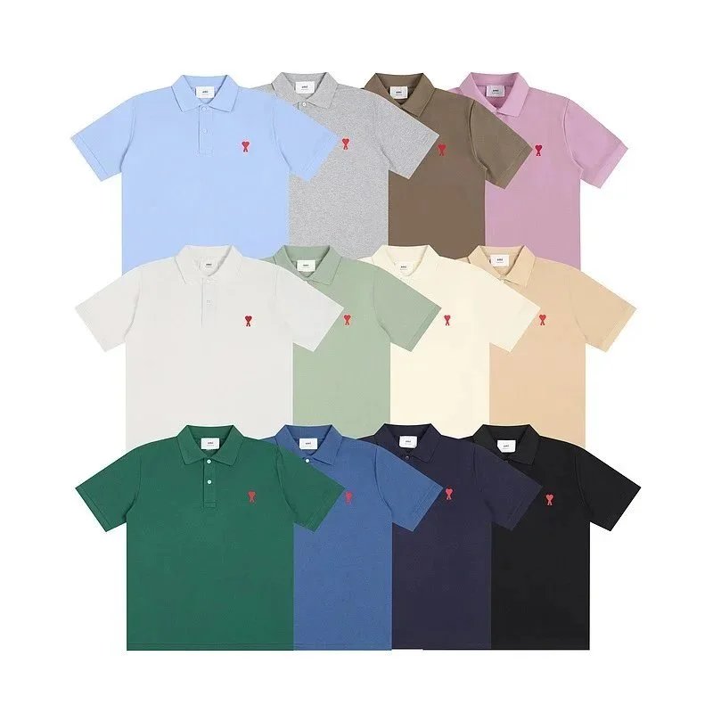 Ami Paris Ami Ami de Coeur Cotton Polo Shirt Multicolor