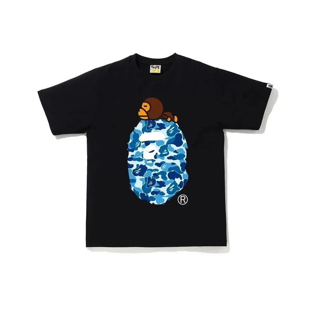 A Bathing Ape BAPE Camo Ape Head Graphic Tee Black