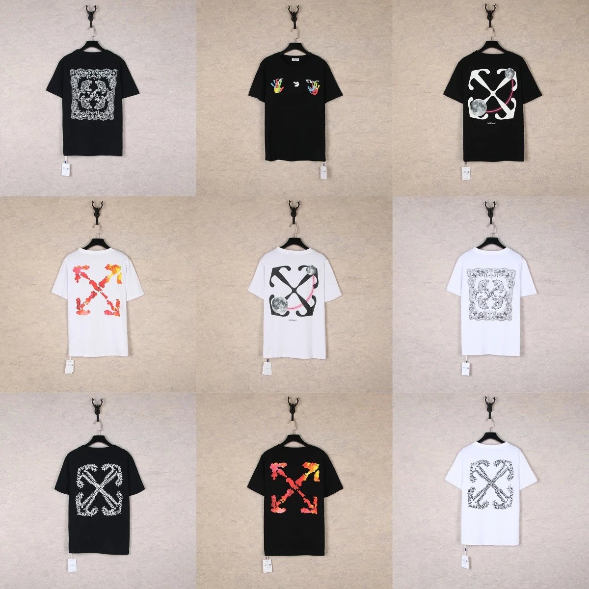 Off-White Graphic Print Oversized T-Shirt Multicolor