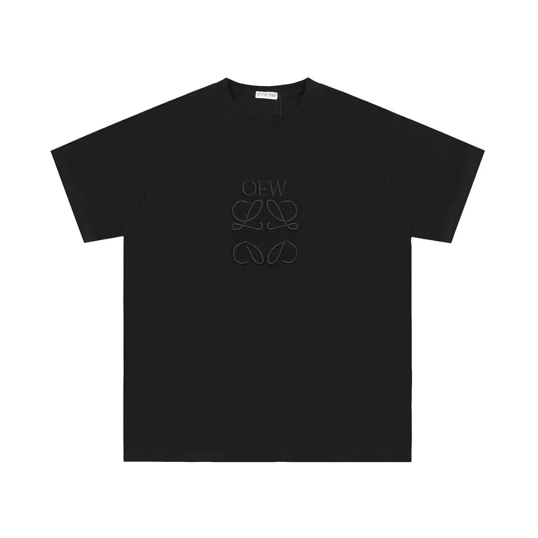 Loewe Anagram Embroidered Cotton T-Shirt Black