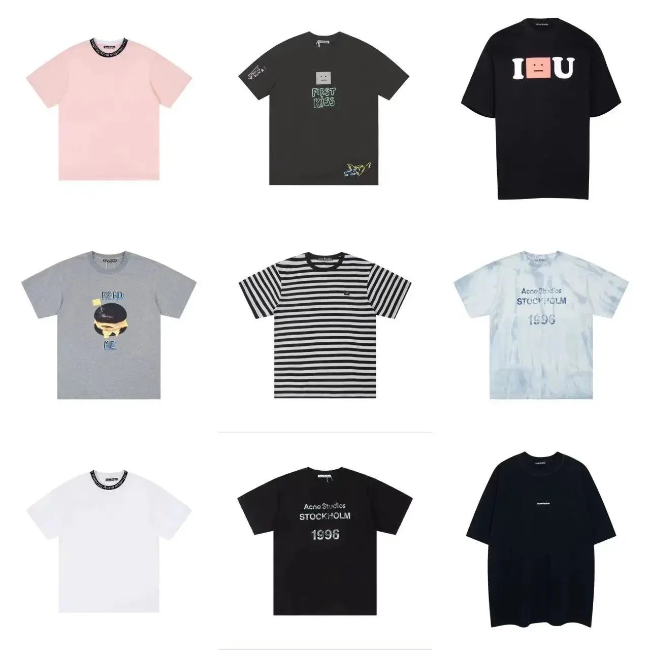 Acne Studios Graphic Oversized T-Shirt Collection Multicolor