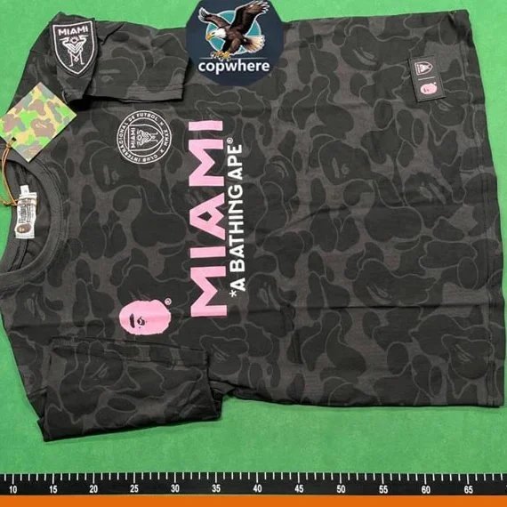 A Bathing Ape BAPE Inter Miami CF Camo Graphic Tee Black