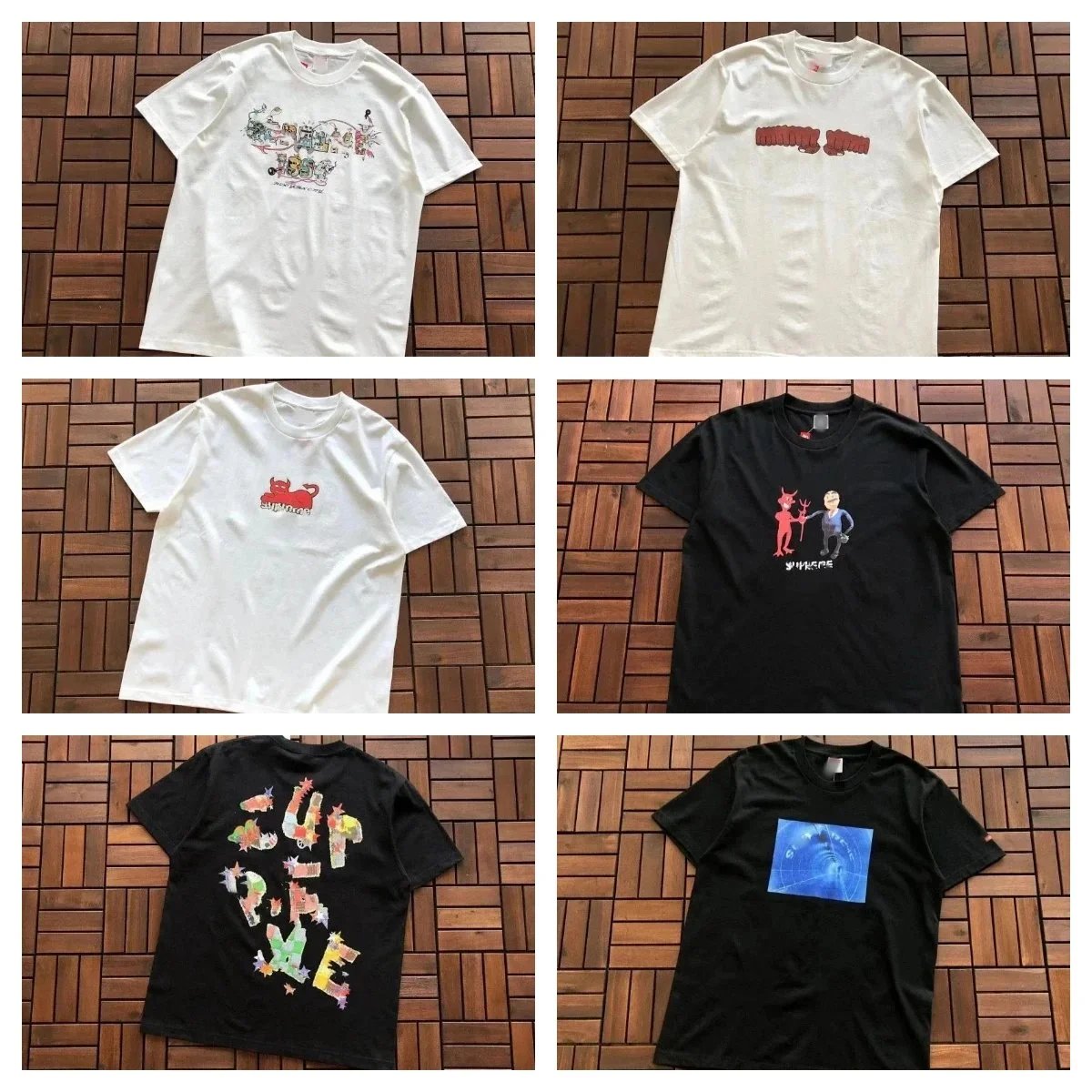 Supreme Graphic Print Graphic Tee Multicolor