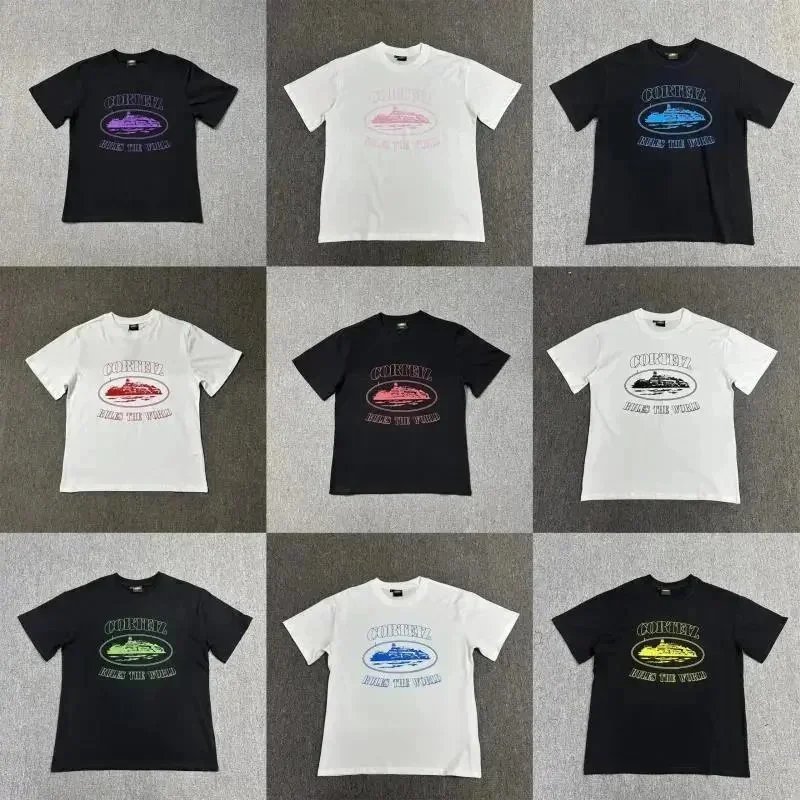 Corteiz Rules The World Graphic Streetwear T-Shirt Multicolor