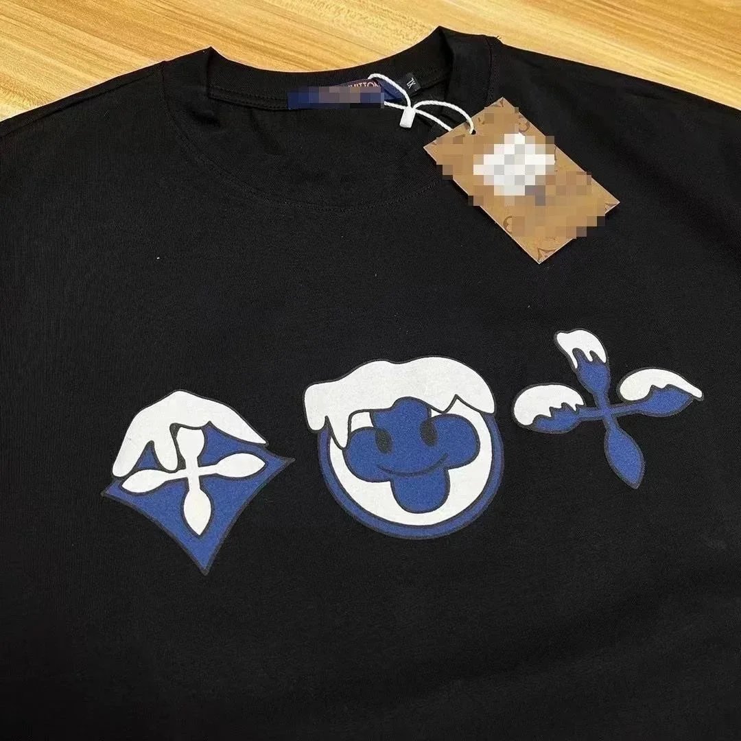 Louis Vuitton LV Monogram Flower Graphic Cotton T-Shirt Black
