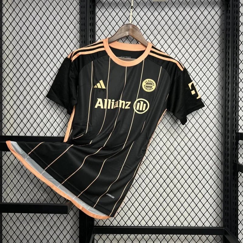 Adidas FC Bayern Munich 2023-24 Third Soccer Jersey Black and Gold