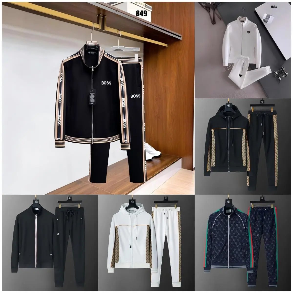 Hugo Boss Boss Tracksuit Set Casual Sporty Matching Set Black