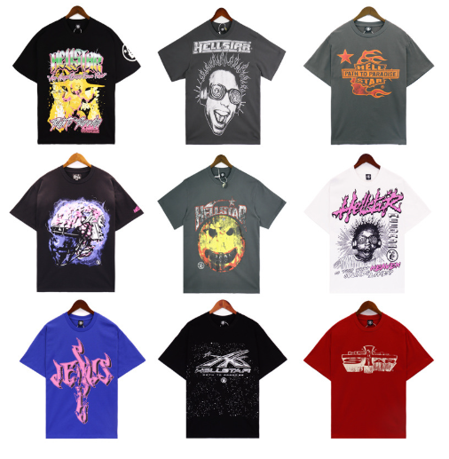 Hellstar Graphic Print Oversized Tee Multicolor