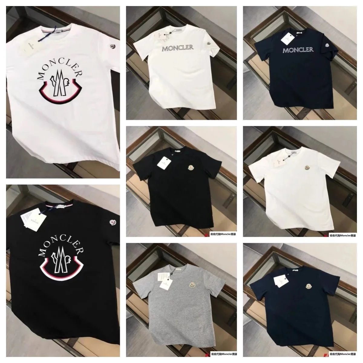 Moncler Graphic Cotton T-Shirt Casual White and Black