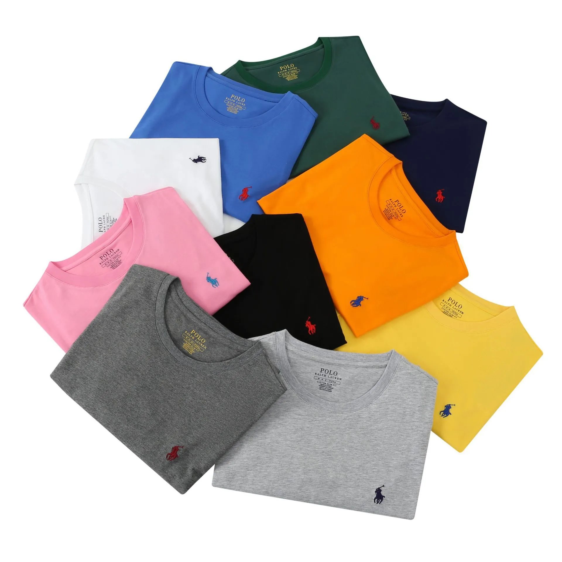 Polo Ralph Lauren Custom Slim Fit Cotton T-Shirt Multicolor