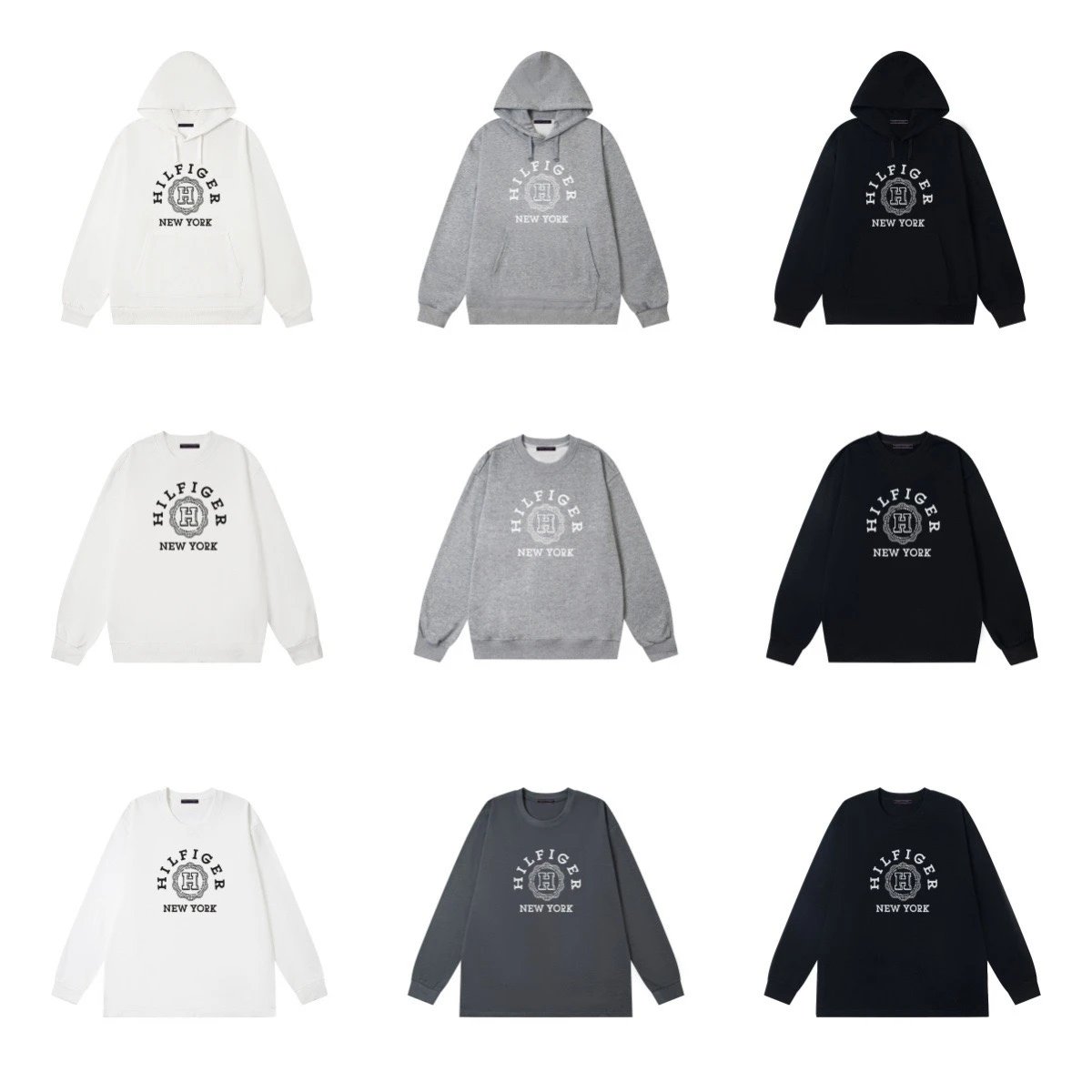 Tommy Hilfiger Hilfiger New York Graphic Cotton Hoodies Sweaters and Long Sleeve Shirts Multico