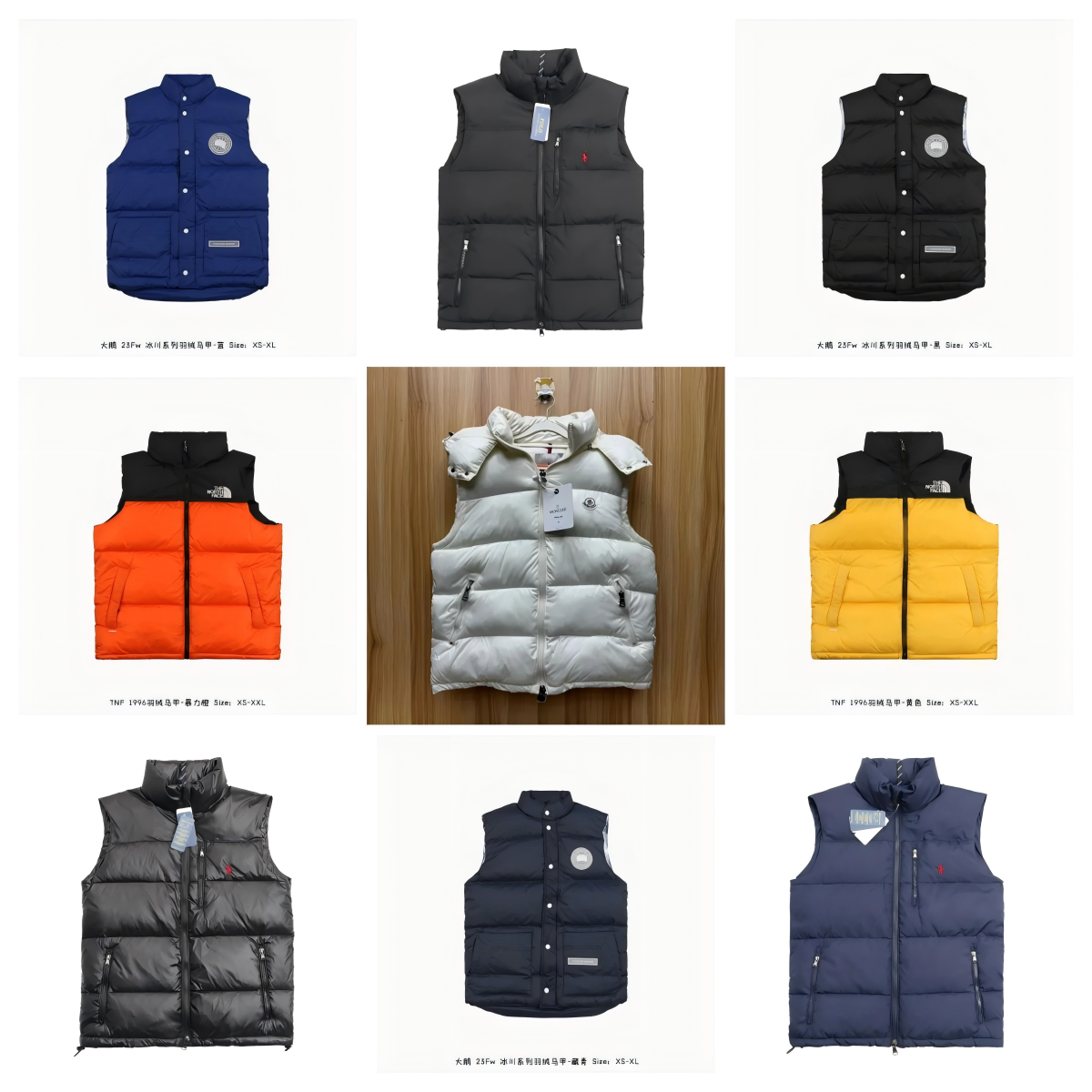 Moncler Puffer Vest Winter Down Gilet White