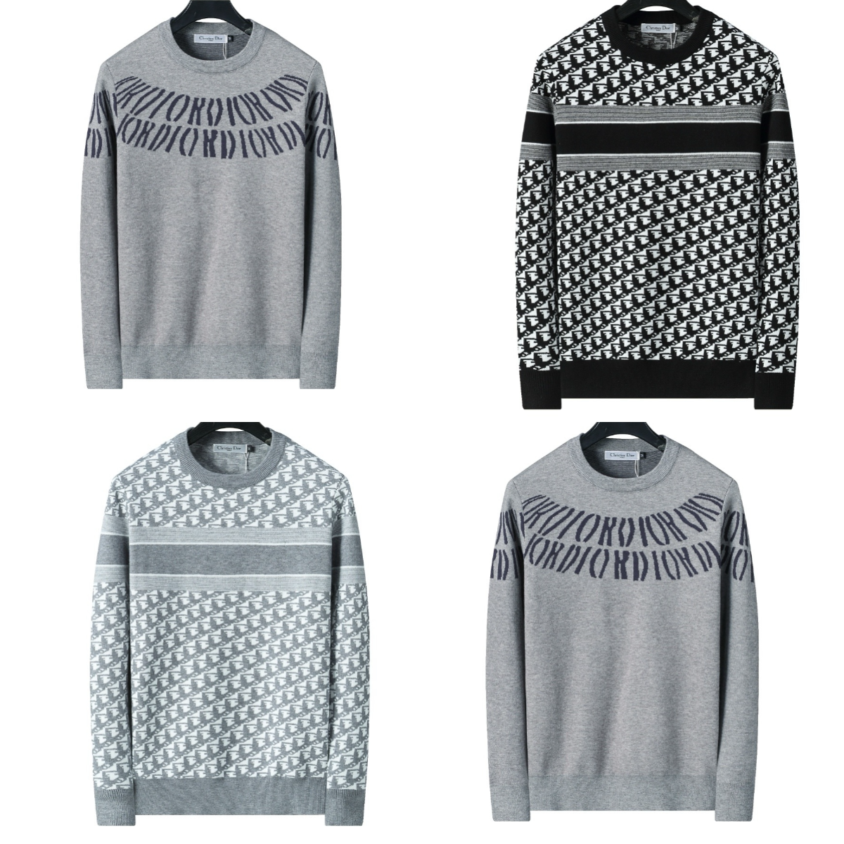 Dior Oblique Knit Crewneck Sweater Multicolor