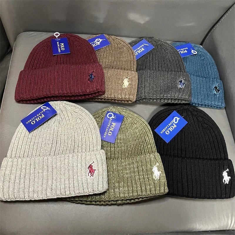 Polo Ralph Lauren PRL Ribbed Knit Beanie Hat Multicolor