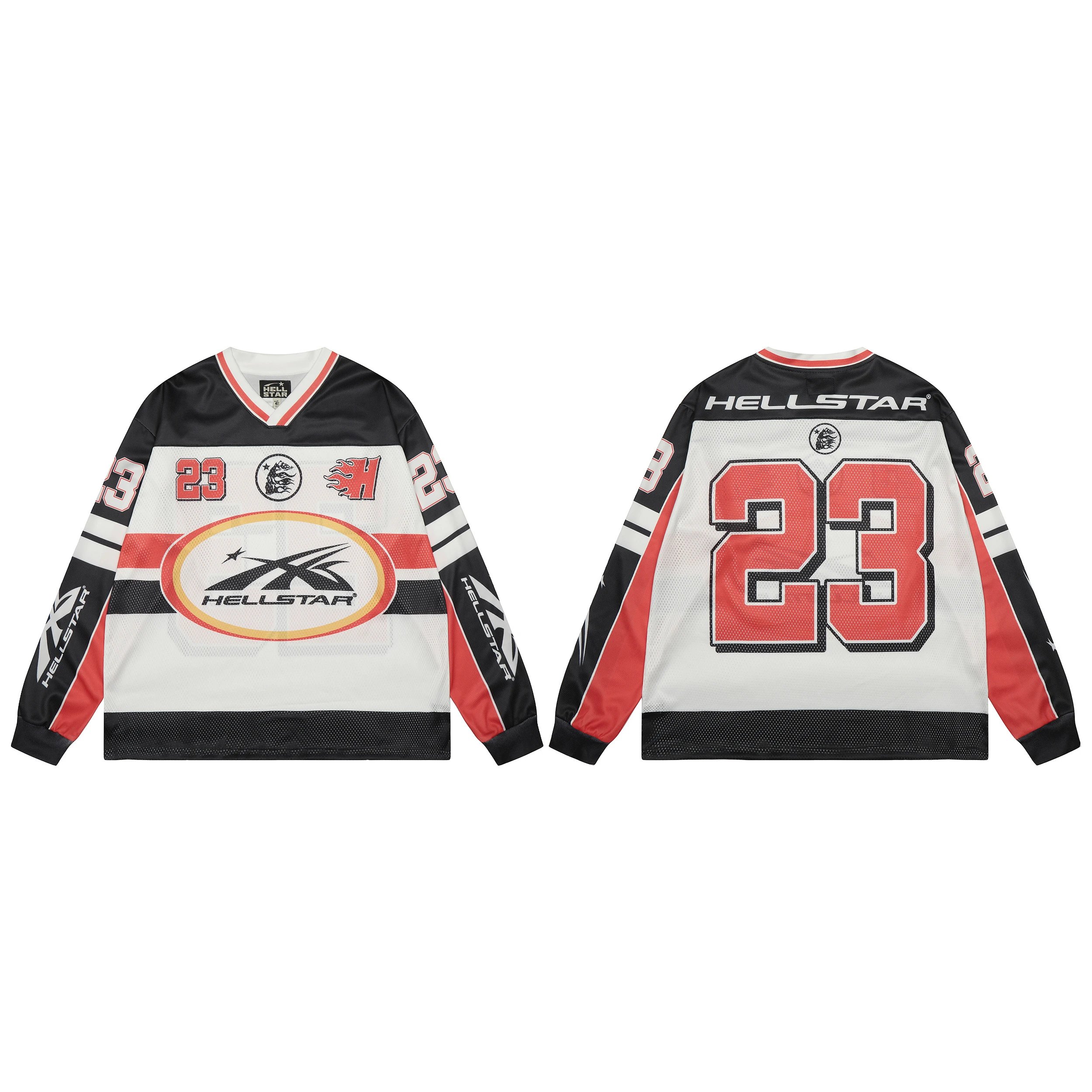 Hellstar Hockey Jersey Graphic Streetwear Jersey Multicolor