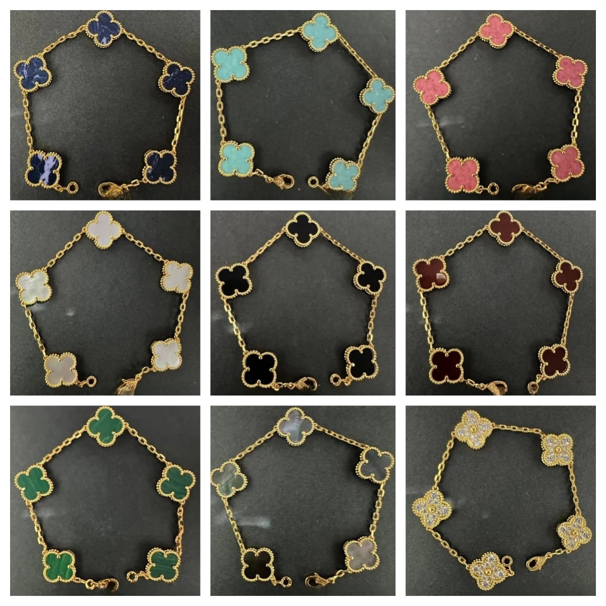 Van Cleef & Arpels VCA Vintage Alhambra dainty Bracelet Multicolor