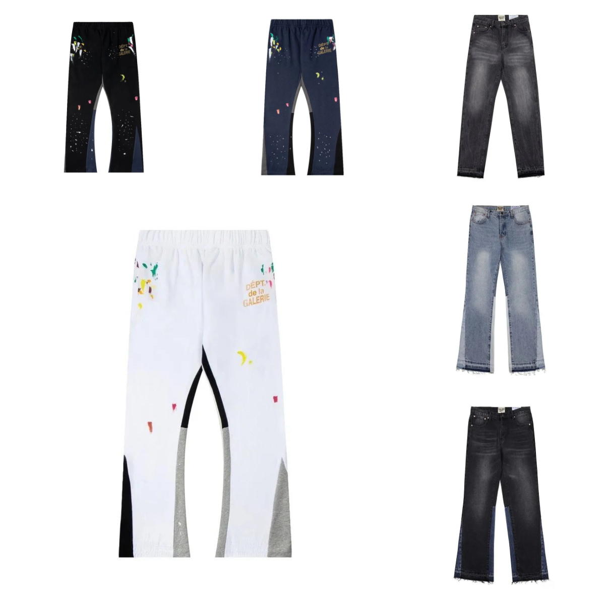 Gallery Dept. La Flare Denim Patchwork Jeans Multicolor