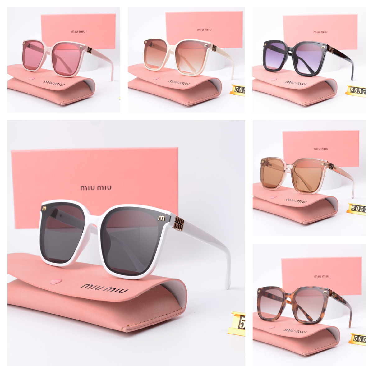 Miu Miu Oversized Square Sunglasses Black