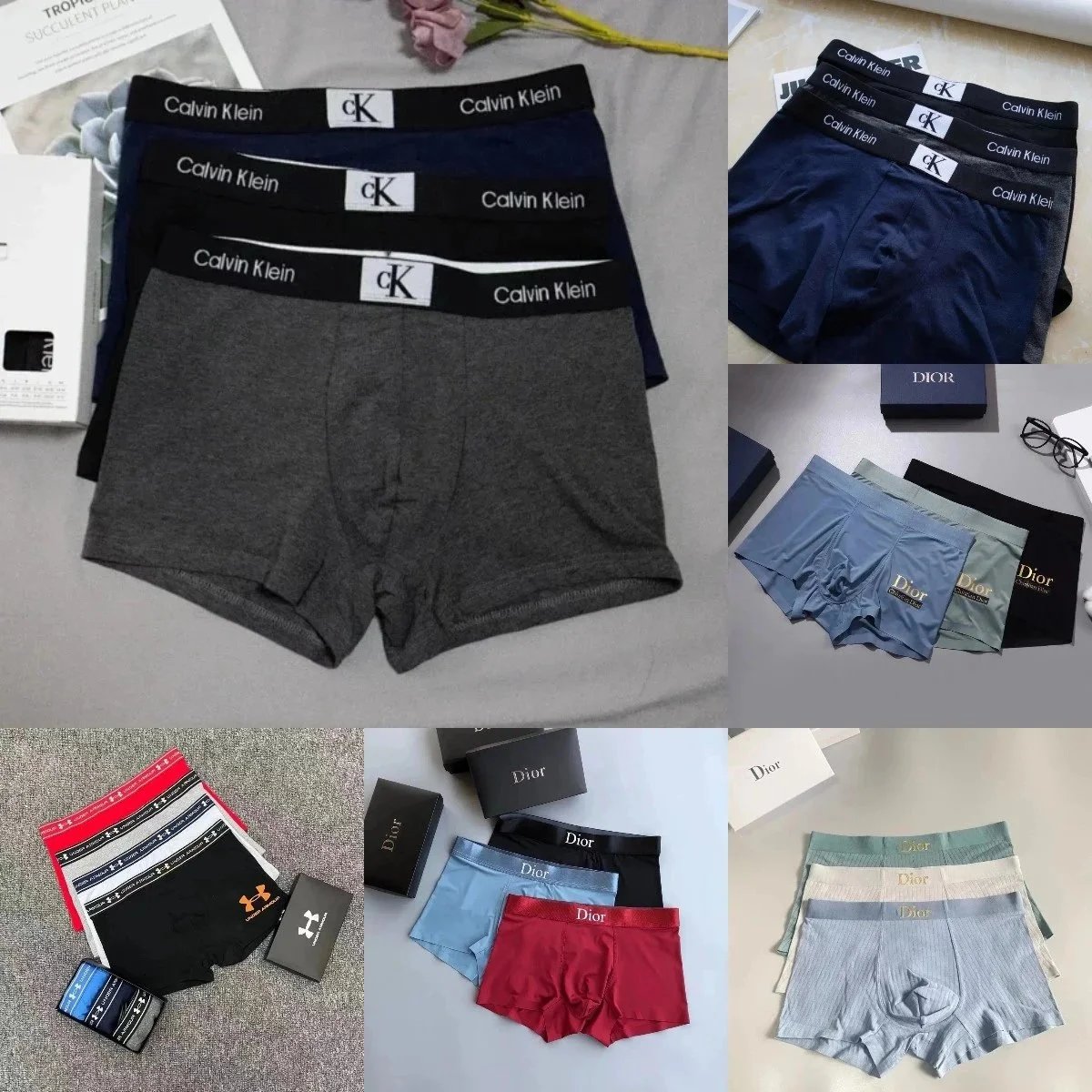 Calvin Klein CK Cotton Stretch Boxer Briefs Comfortable Underwear Multicolor